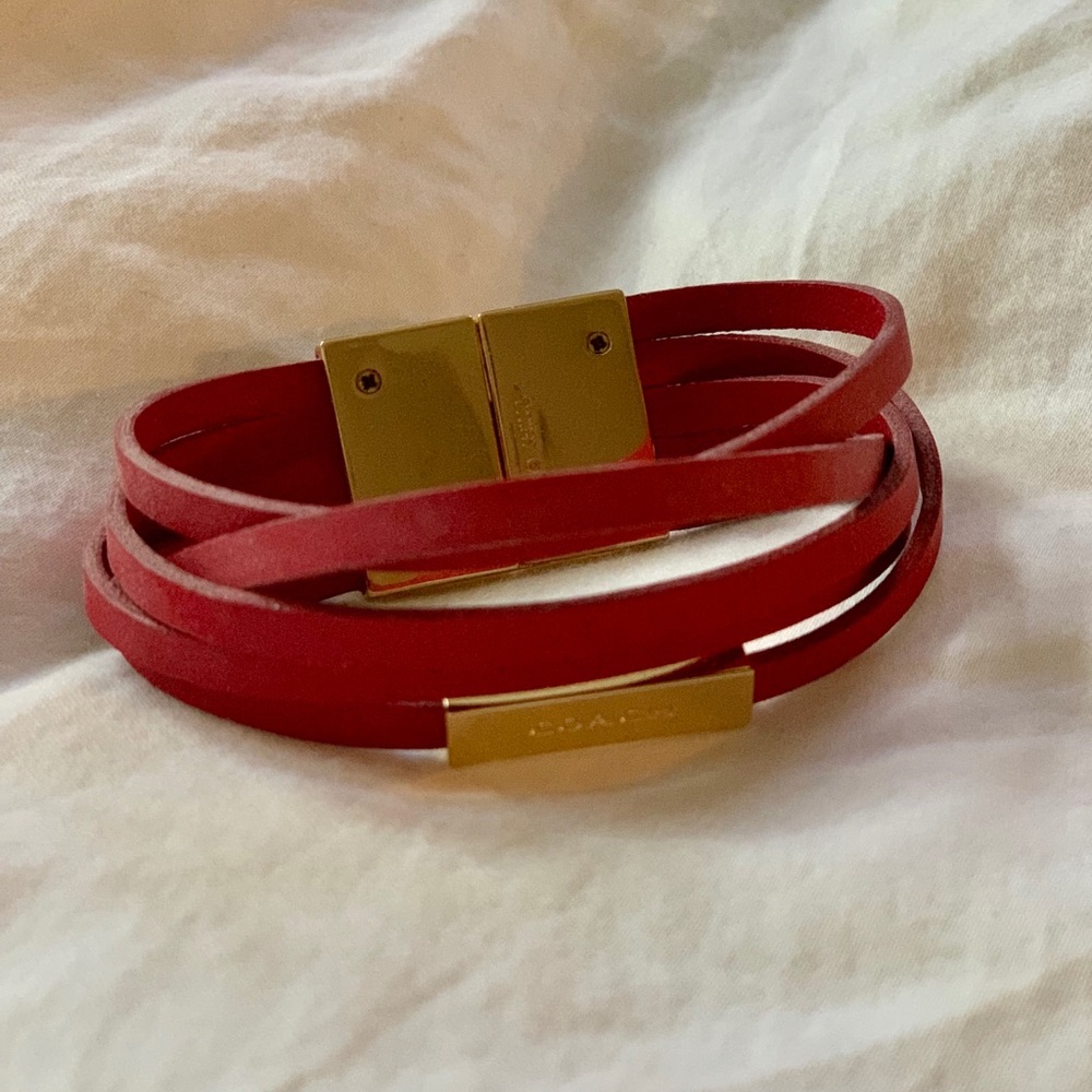 Coach leather bracelet